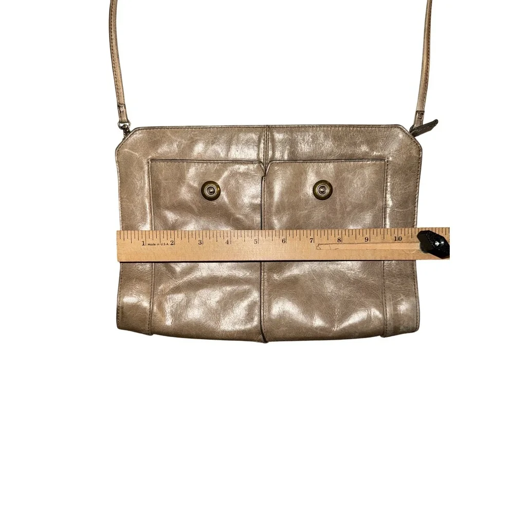 Hobo International Crossbody Bag Womens Small‎ Metallic Bronze Leather Boho